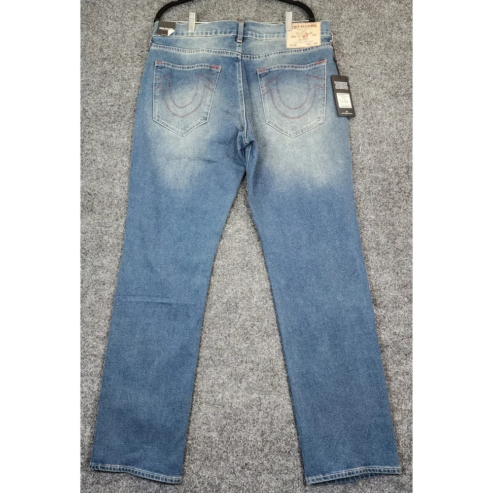 True Religion Ricky Men Y2K Streetwear Relaxed Straight Skater Jeans 34x34 NWT